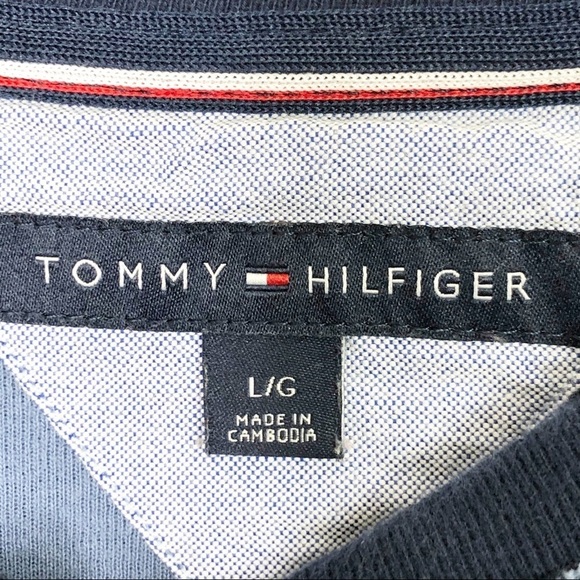 TOMMY Hilfiger navy blue color block sweatshirt - Picture 6 of 7